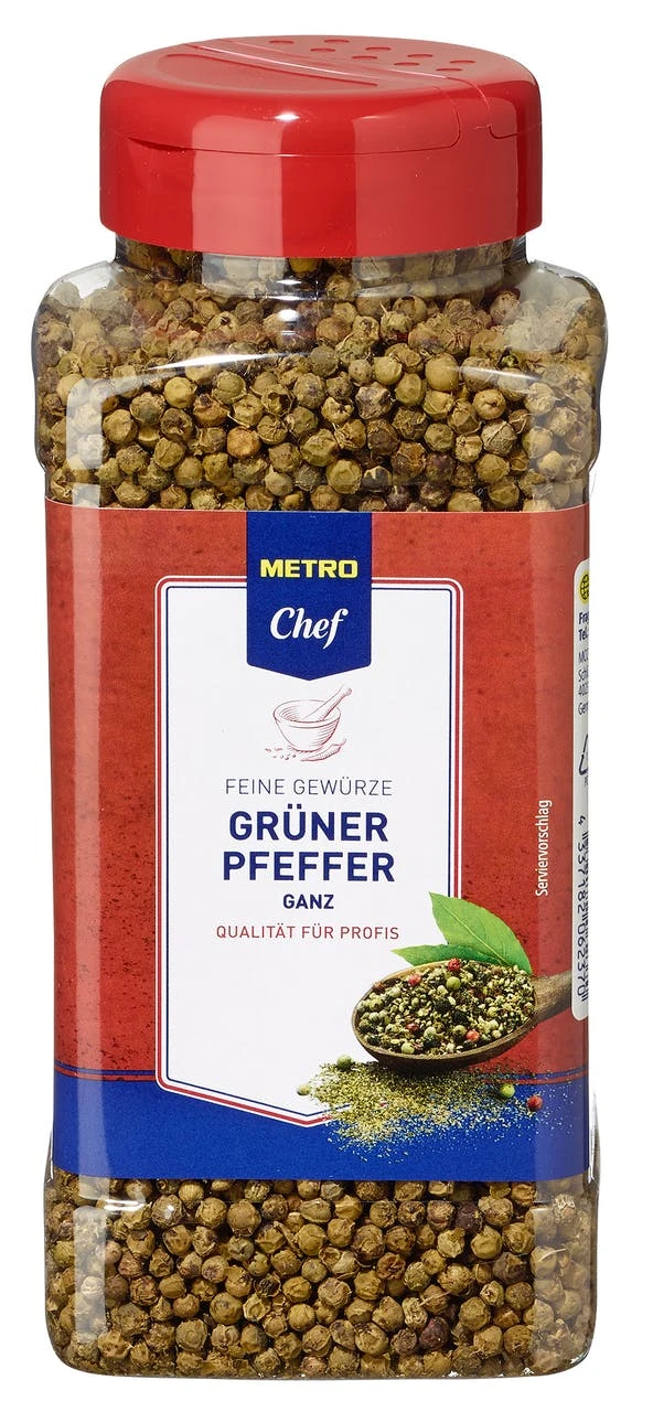 Metro-chef METRO Chef Grüner Pfeffer Ganz (330 G) 1 Metro-chef METRO Chef Grüner Pfeffer Ganz (330 G)