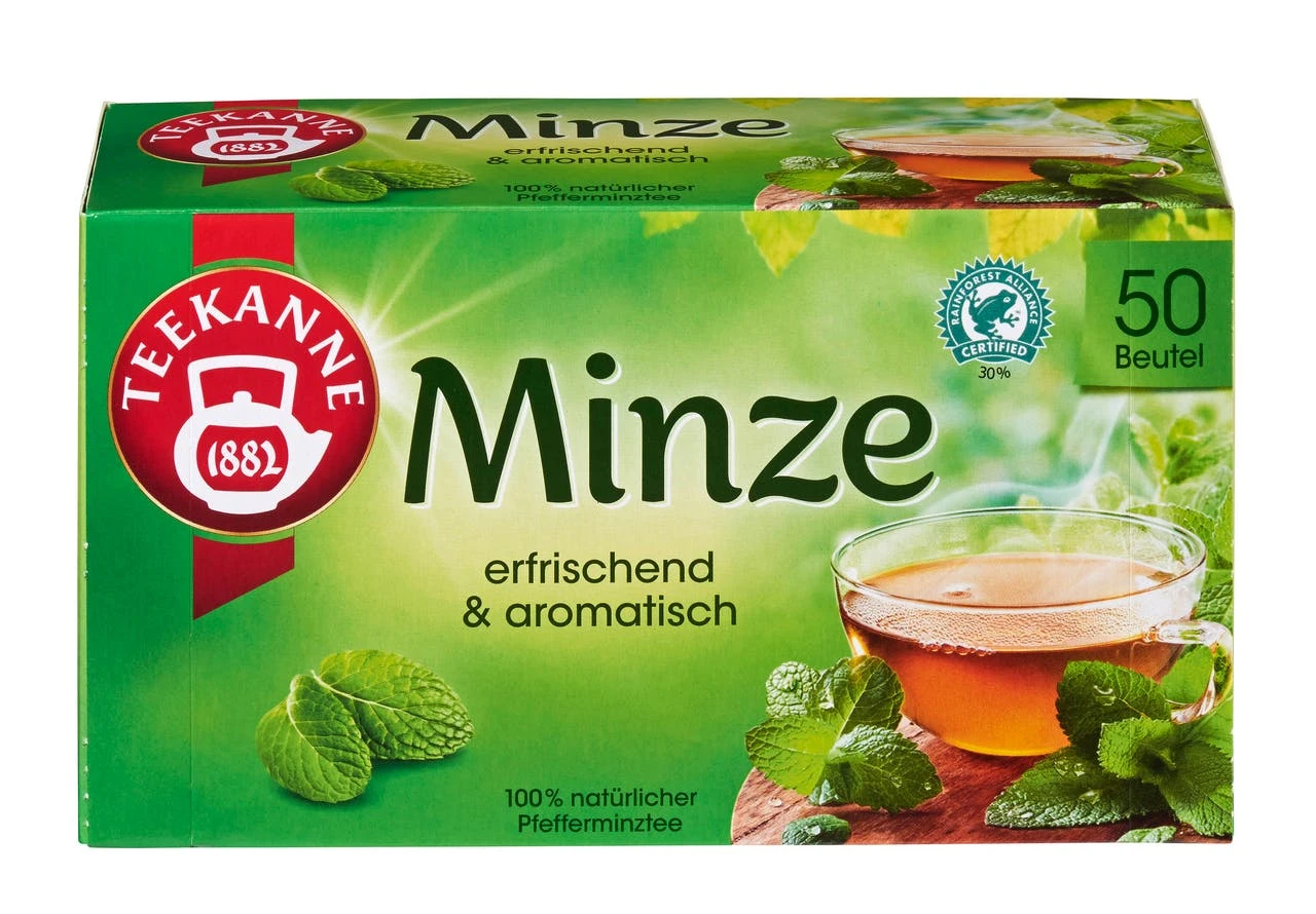 Teekanne Kräutertee Minze 50 Teebeutel (112,5g) 1 Teekanne Kräutertee Minze 50 Teebeutel (112,5g)