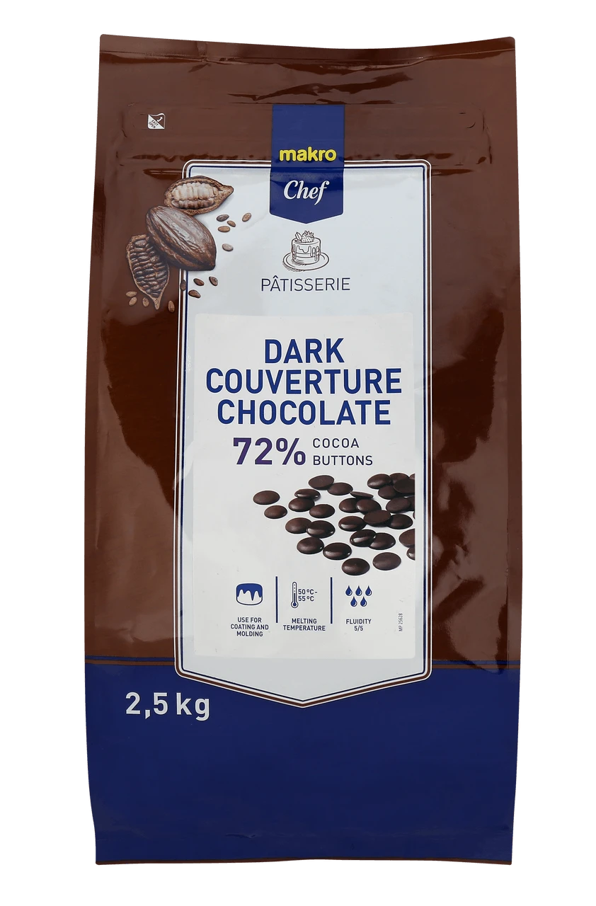 Metro-chef METRO Chef Kuvertüre Buttons Dark 72 % (2,5 Kg) 1 Metro-chef METRO Chef Kuvertüre Buttons Dark 72 % (2,5 Kg)