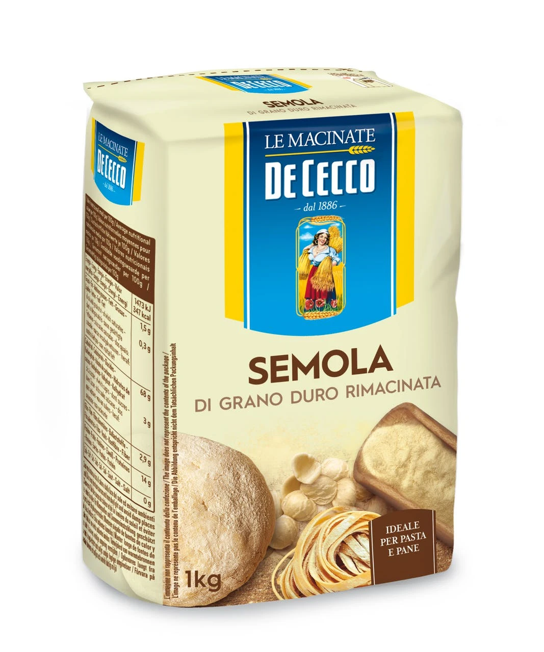 De Cecco Semola Pastamehl Hartweizengrieß (1 Kg) 1 De Cecco Semola Pastamehl Hartweizengrieß (1 Kg)
