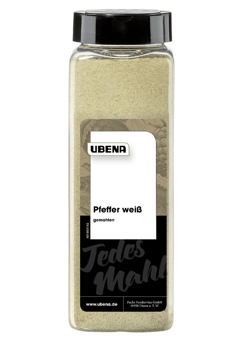 Ubena Pfeffer Weiß Gemahlen (600g) 1 Ubena Pfeffer Weiß Gemahlen (600g)