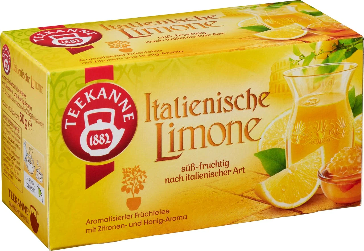 Teekanne Früchtetee Italienische Limone 20 Teebeutel (50 G) 1 Teekanne Früchtetee Italienische Limone 20 Teebeutel (50 G)