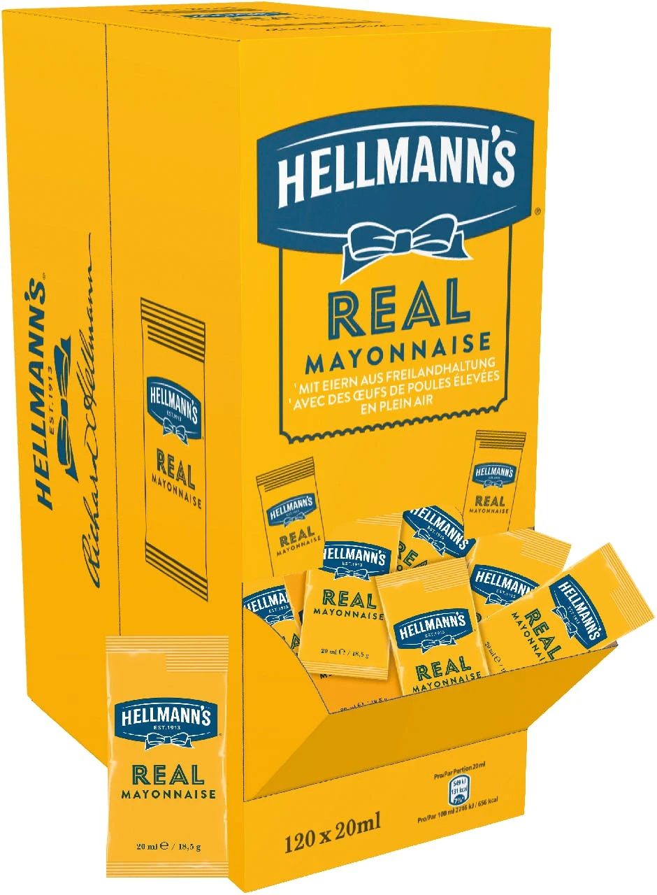 Hellmann's Vegan Mayo 120 Portionen X 20ml (2,4 L) 3 Hellmann's Vegan Mayo 120 Portionen X 20ml (2,4 L) – Bild 3
