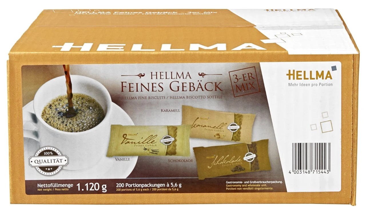 Hellma Kekse Crisp & Creamy Mix 200 Portionen (998 Gr) 2 Hellma Kekse Crisp & Creamy Mix 200 Portionen (998 Gr) – Bild 2