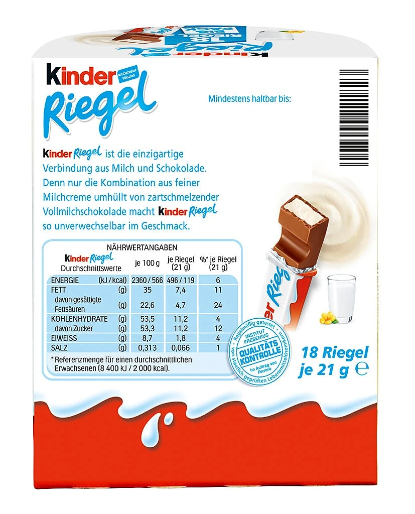 Kinder Schokoladenriegel 18 Riegel (378 G) 7 Kinder Schokoladenriegel 18 Riegel (378 G) – Bild 7