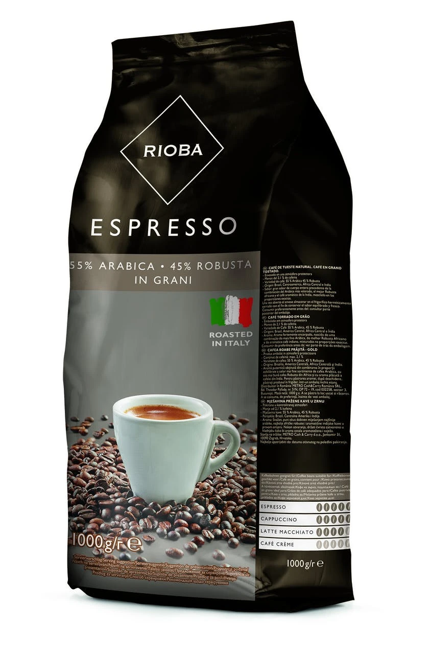 Rioba Kaffeebohnen Caffee Crema Classico (1 Kg) 5 Rioba Kaffeebohnen Caffee Crema Classico (1 Kg) – Bild 5