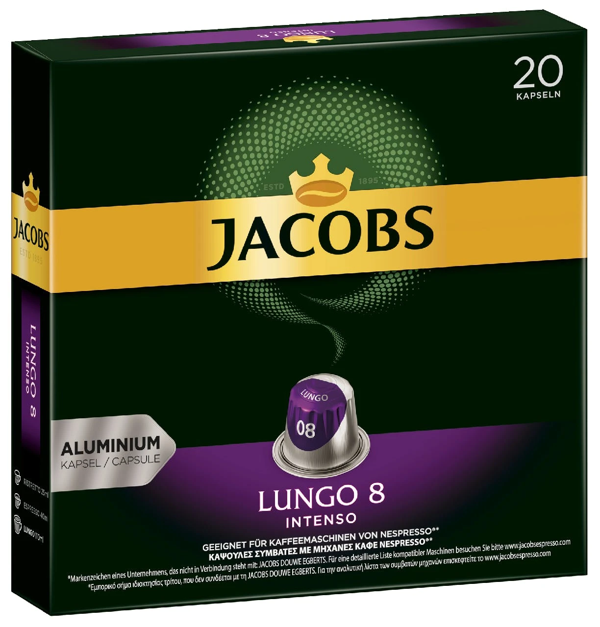 Jacobs Kaffeekapseln Espresso Intenso 20 Kapseln (104 G) 2 Jacobs Kaffeekapseln Espresso Intenso 20 Kapseln (104 G) – Bild 2