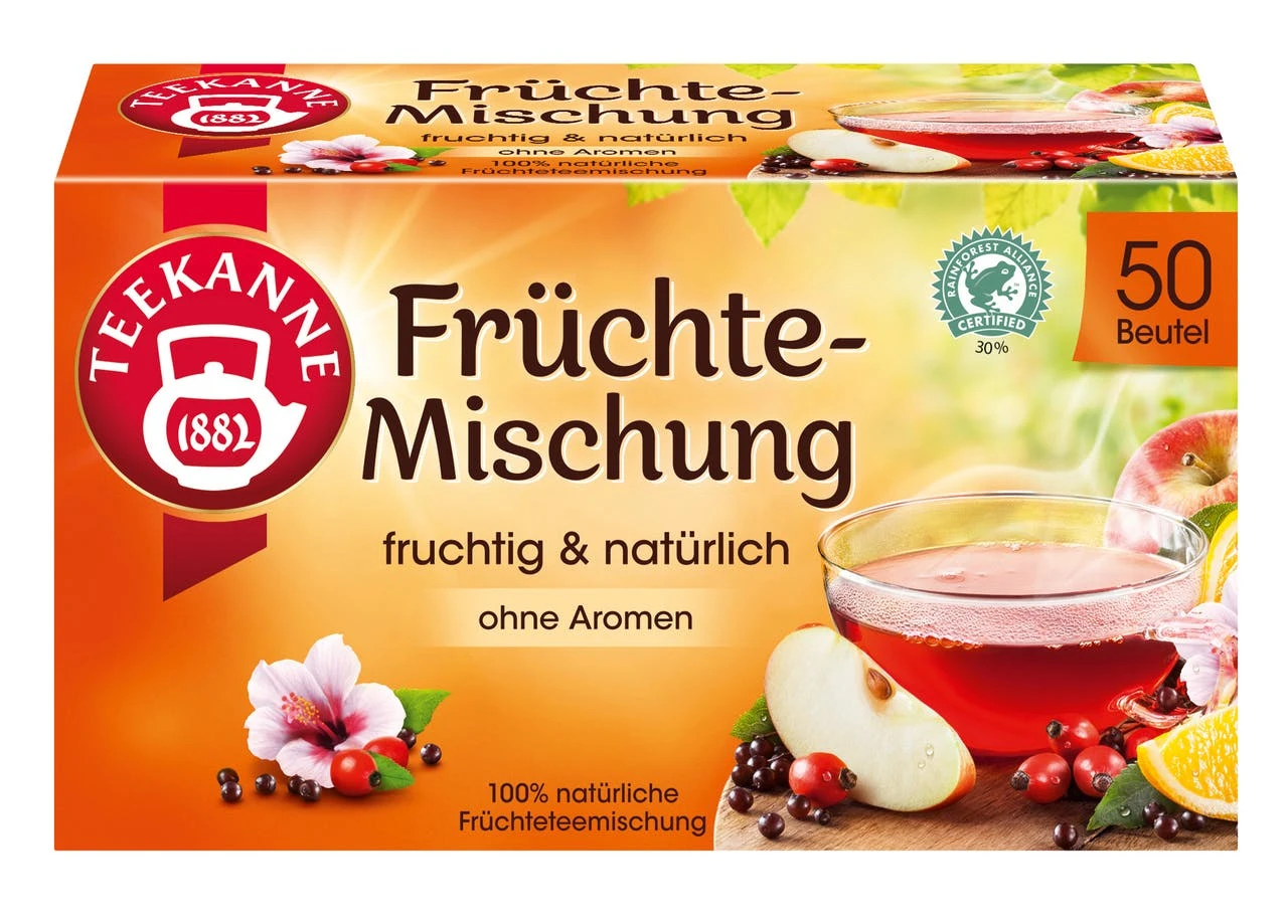 Teekanne Früchtetee Früchte-Mischung 50 Teebeutel (150g) 1 Teekanne Früchtetee Früchte-Mischung 50 Teebeutel (150g)