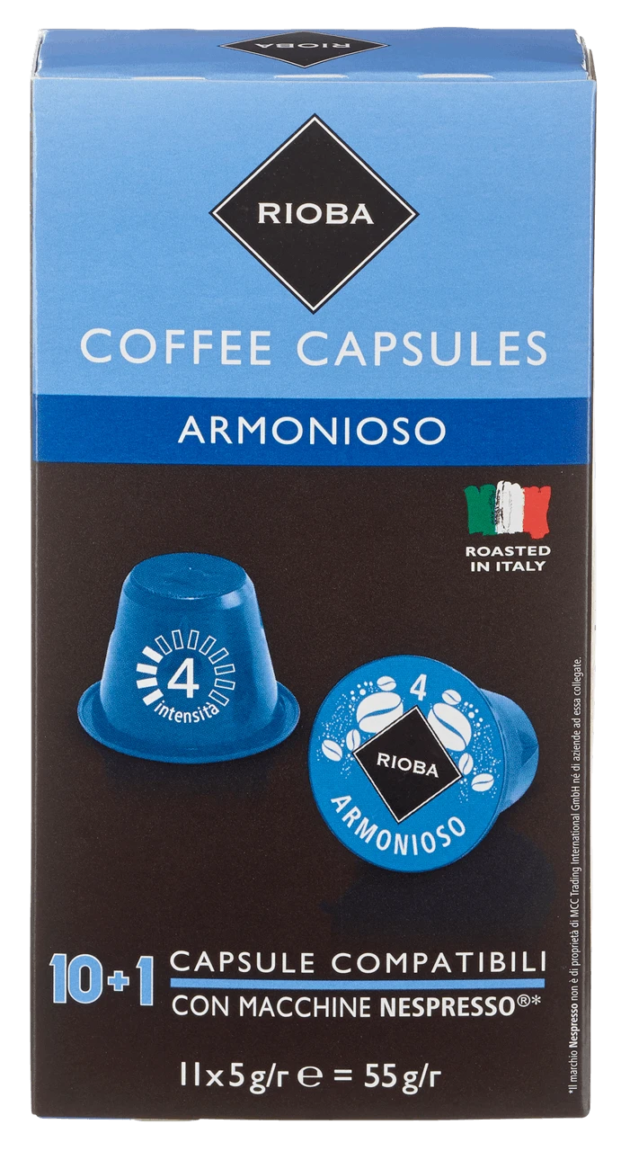 Rioba Kaffeekapseln Forte 11 Kapseln (55 G) 5 Rioba Kaffeekapseln Forte 11 Kapseln (55 G) – Bild 5