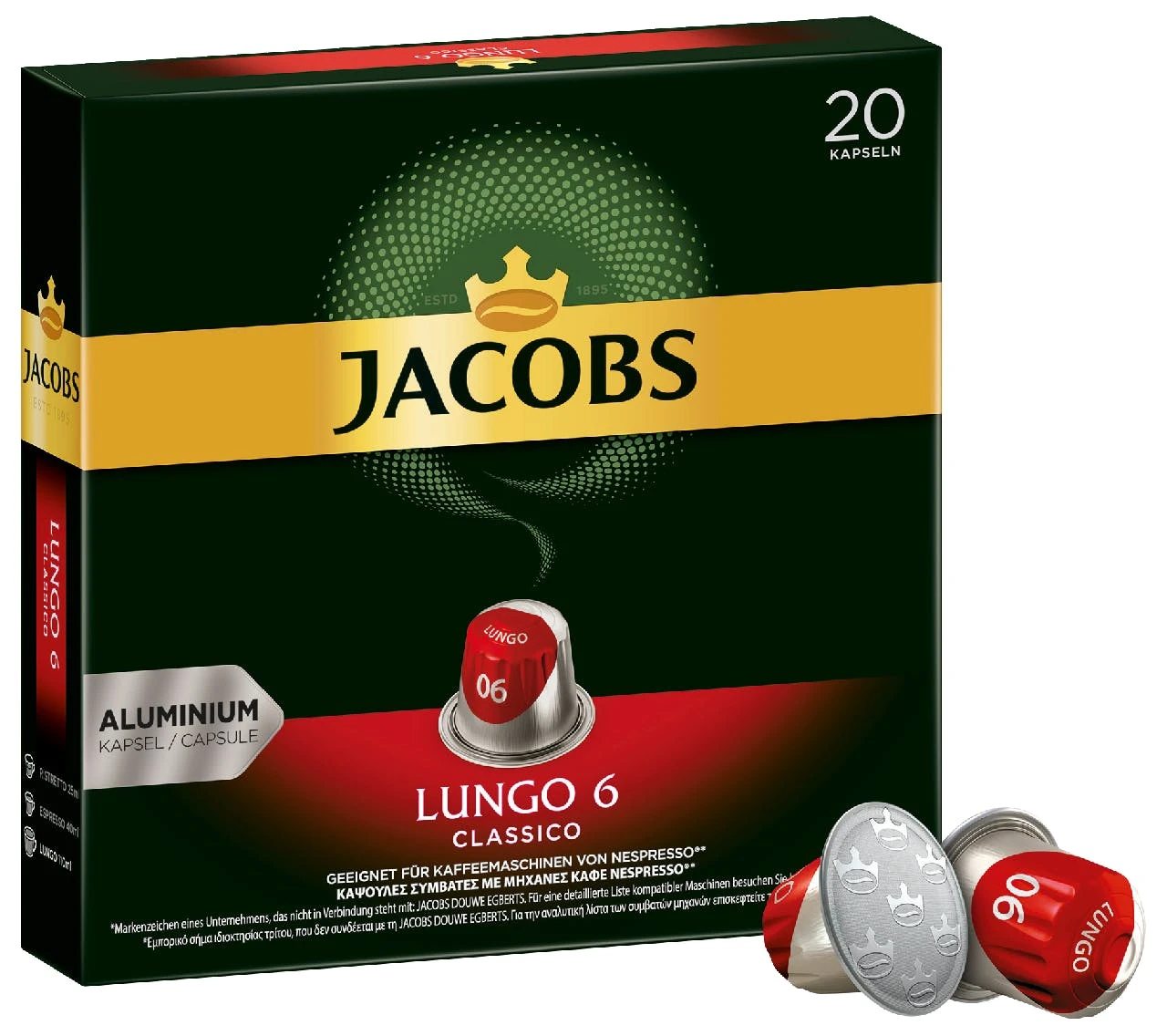 Jacobs Kaffeekapseln Lungo Classico 20 Kapseln (104 G) 6 Jacobs Kaffeekapseln Lungo Classico 20 Kapseln (104 G) – Bild 6