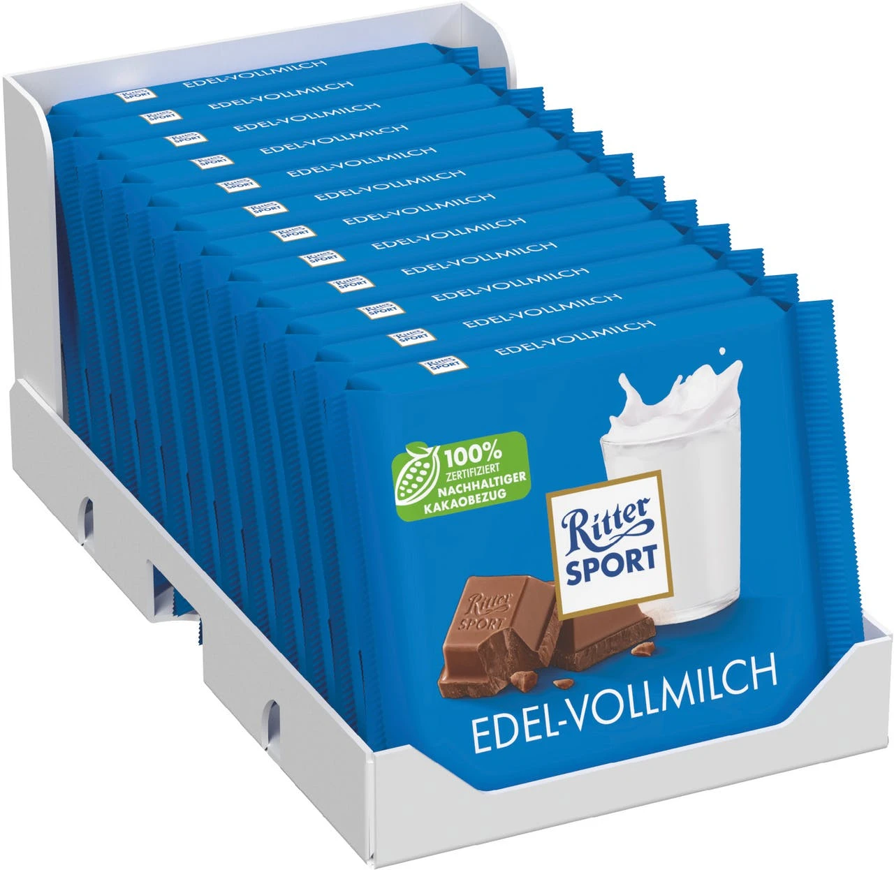 Ritter Sport Bunte Vielfalt Nugat 13 X 100 G (1,3 Kg) 2 Ritter Sport Bunte Vielfalt Nugat 13 X 100 G (1,3 Kg) – Bild 2