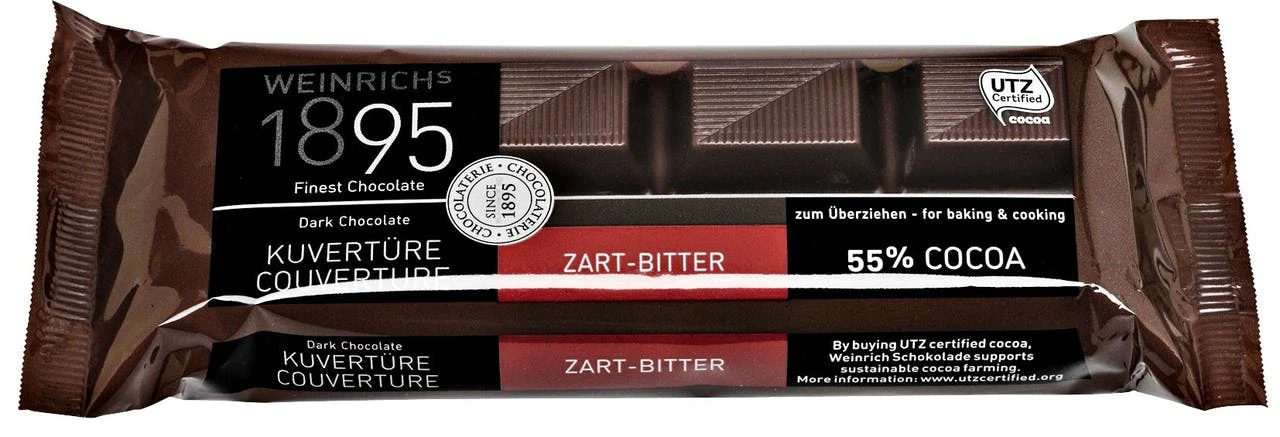 Weinrich Küvertüre Halbbitter 55 % Kakao (200 G) 1 Weinrich Küvertüre Halbbitter 55 % Kakao (200 G)