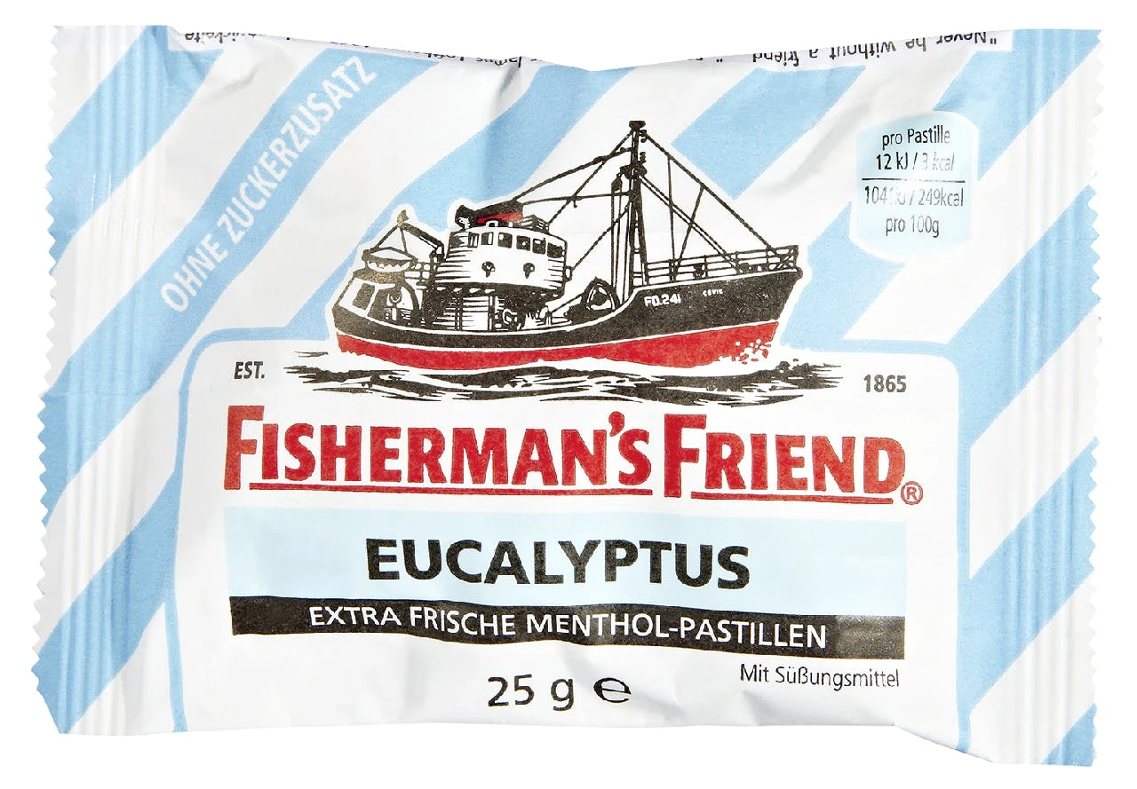 Null Fishermans Friend Menthol Pastillen Eucalyptus 24 Portionen X 25 G (0.6 Kg) 6 Null Fishermans Friend Menthol Pastillen Eucalyptus 24 Portionen X 25 G (0.6 Kg) – Bild 6