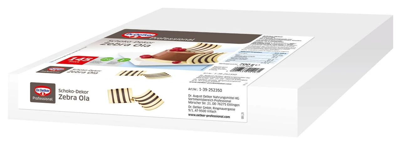 Dr. Oetker Dr.Oetker Schoko-Dekor Zebra Ola (700 G) 4 Dr. Oetker Dr.Oetker Schoko-Dekor Zebra Ola (700 G) – Bild 4